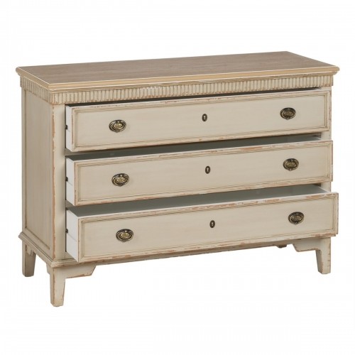 Chest of drawers Cream Natural Fir wood MDF Wood 119,5 x 44,5 x 84 cm image 3