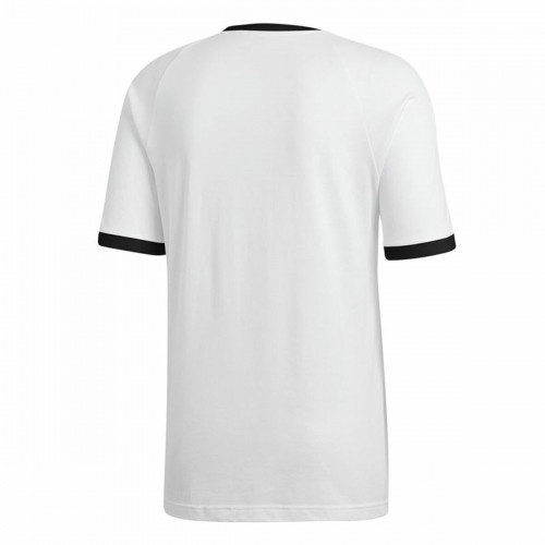 Men’s Short Sleeve T-Shirt Adidas 3 Stripes White image 3
