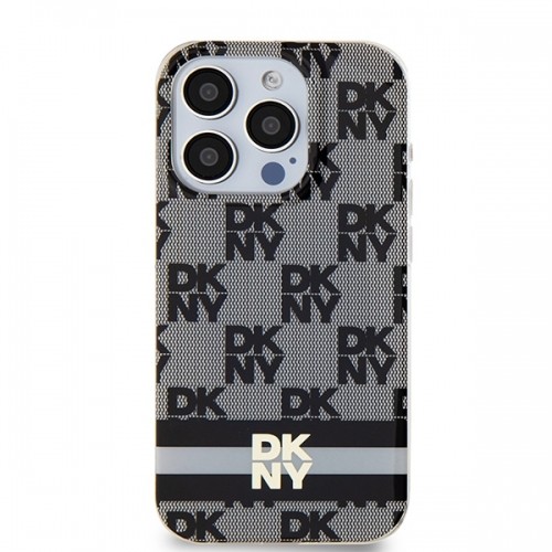 DKNY DKHMP15LHCPTSK iPhone 15 Pro 6.1" czarny|black hardcase IML Checkered Mono Pattern & Printed Stripes MagSafe image 3