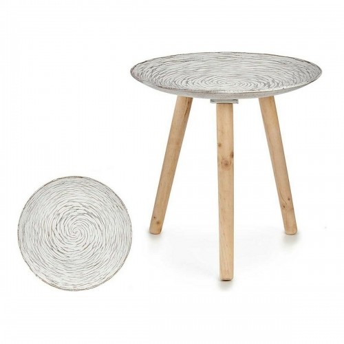 Side table Spirals 40 x 39 x 40 cm Wood Brown White image 3