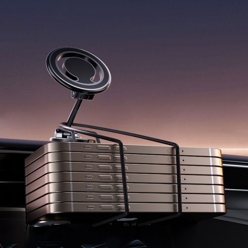 iWear C62 Metāla auto paneļa fiksācijas Universāls Magnētisks Magsafe telefona stiprinājums Melns image 3