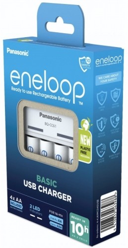 Panasonic Batteries Panasonic eneloop charger BQ-CC61 + 4x2200mAh image 3