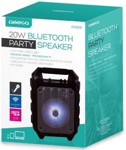 Omega wireless speaker V2.1 BT OG82B Disco (44165) image 3