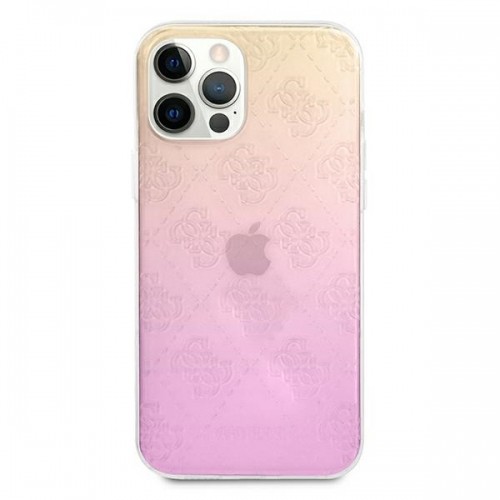 Guess GUHCP12M3D4GGPG iPhone 12|12 Pro 6,1" różowy pink 3D Raised 4G Gradient image 3