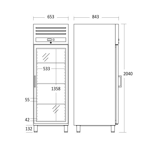 Storage refrigerator Scandomestic GUR700X image 3