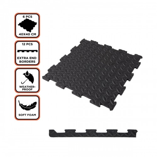 Плитка из пены EVA Black & Decker Чёрный Резина Eva 40 x 40 cm (6 Предметы) image 3