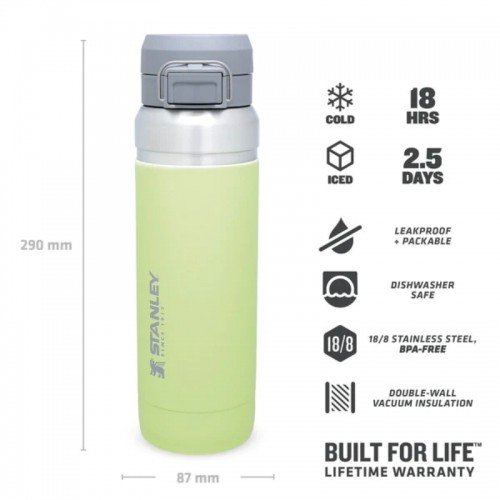 Stanley Termopudele The Quick Flip Water Bottle Go 1,06L, citrondzeltenā krāsā image 3