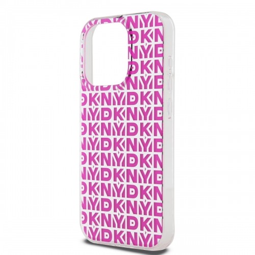 DKNY PC|TPU Repeat Pattern Case for iPhone 15 Pro Max Pink image 3