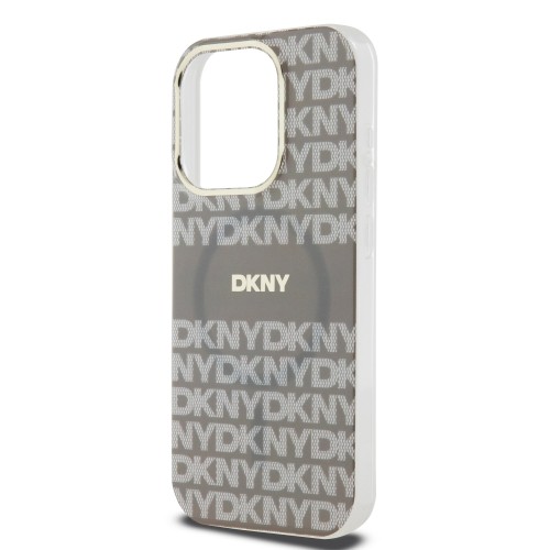 DKNY PC|TPU Repeat Pattern Tonal Stripe Magsafe Case for iPhone 14 Pro Max Beige image 3