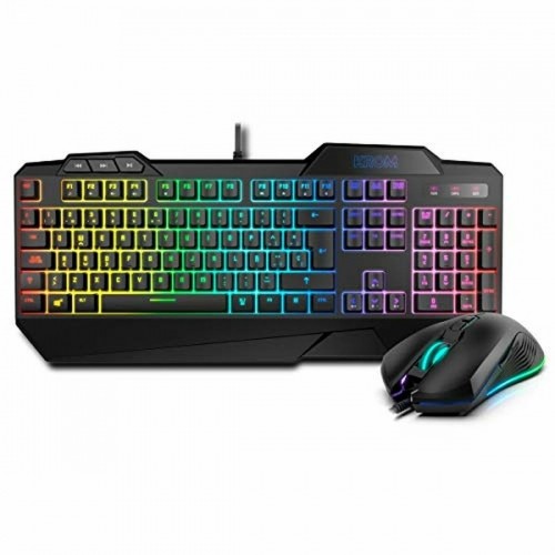 Keyboard with Gaming Mouse Krom Krusher RGB Black image 3