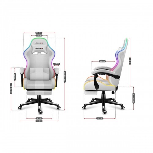 Spēļu Krēsls Huzaro FORCE 4.7 RGB Balts image 3