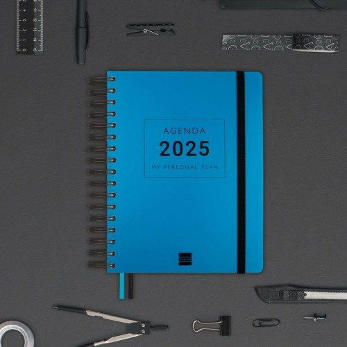 Diary Finocam Tempus Blue Quarto 15,5 x 21,7 cm 2024-2025 image 3