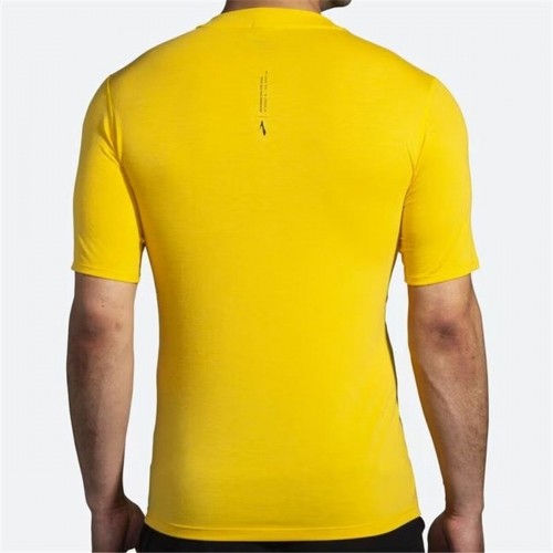 Vīriešu Krekls ar Īsām Piedurknēm Brooks High Point Dzeltens image 3