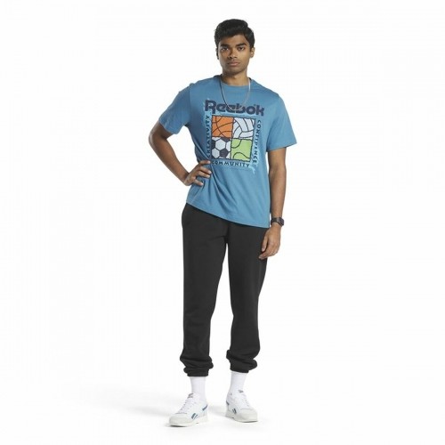 Vīriešu Krekls ar Īsām Piedurknēm Reebok GS Rec Center Zils image 3