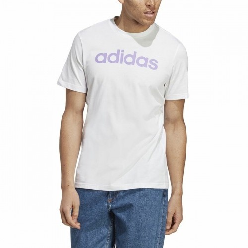 Vīriešu Krekls ar Īsām Piedurknēm Adidas Essentials Balts image 3