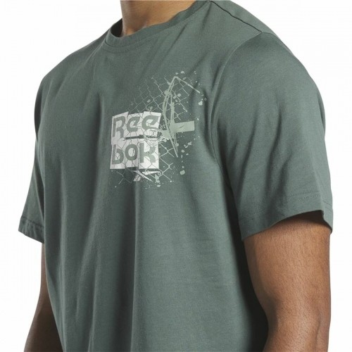 Vīriešu Krekls ar Īsām Piedurknēm Reebok Graphic Series Zaļš image 3