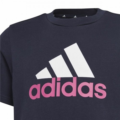 Krekls ar Īsām Piedurknēm Bērniem Adidas Essentials Tumši zils image 3