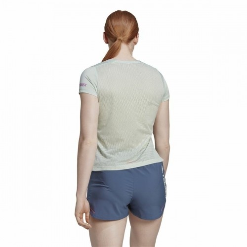 Women’s Short Sleeve T-Shirt Adidas Agravic Soft green image 3