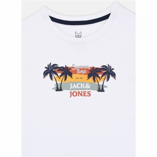 Детский Футболка с коротким рукавом Jack & Jones Jjsummer Smu Vibe Tee Белый image 3