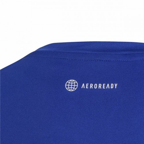 Child's Short Sleeve T-Shirt Adidas Icons Aeroready Blue image 3