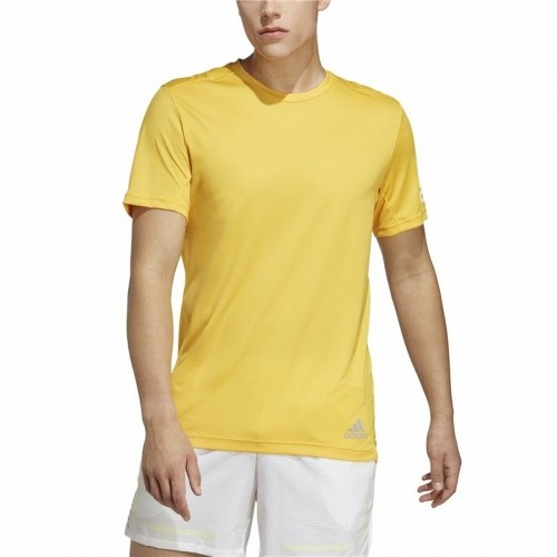 Vīriešu Krekls ar Īsām Piedurknēm Adidas Run It Dzeltens image 3