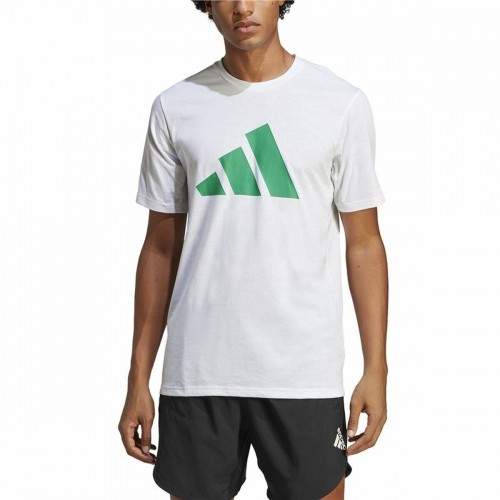 Vīriešu Krekls ar Īsām Piedurknēm Adidas Train Essentials Balts image 3