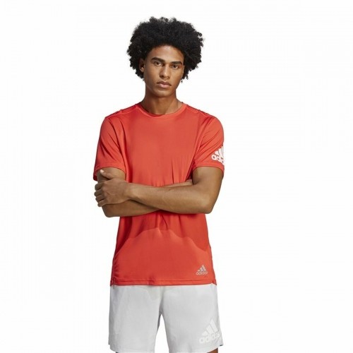 Vīriešu Krekls ar Īsām Piedurknēm Adidas Run It Oranžs image 3