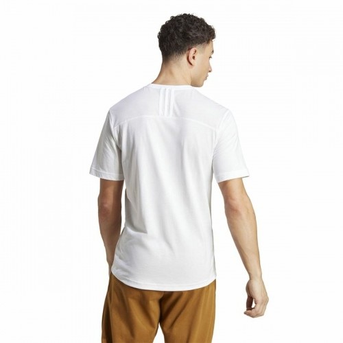 Vīriešu Krekls ar Īsām Piedurknēm Adidas Base Balts image 3