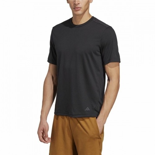Vīriešu Krekls ar Īsām Piedurknēm Adidas Base Melns image 3