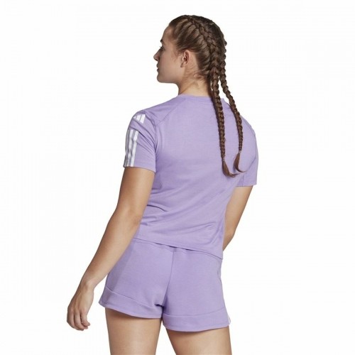 Women’s Short Sleeve T-Shirt Adidas Essentials Plum Lilac image 3