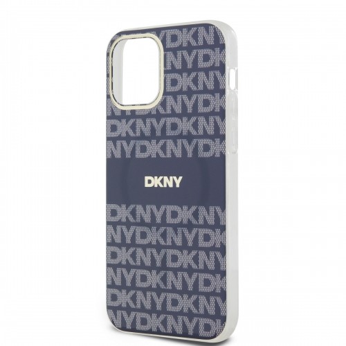 DKNY PC|TPU Repeat Pattern Tonal Stripe Magsafe Case for iPhone 12|12 Pro Blue image 3