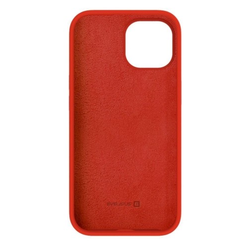 Evelatus Premium Mīksta pieskāriena silikona aizmugures maks-apvalks priekš iPhone 15 Sarkana image 3