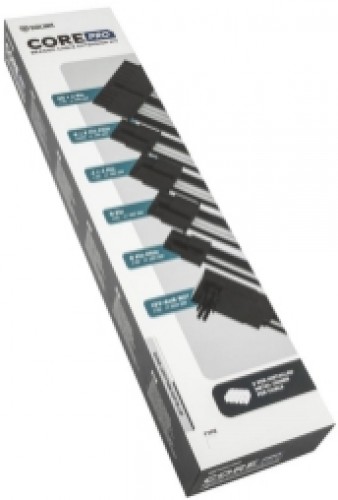 PSU kabeļu pagarinātāji Kolink Core Pro Braided Cable Extension Kit 12V-2x6 Type 2 - Jet Black/ White image 3