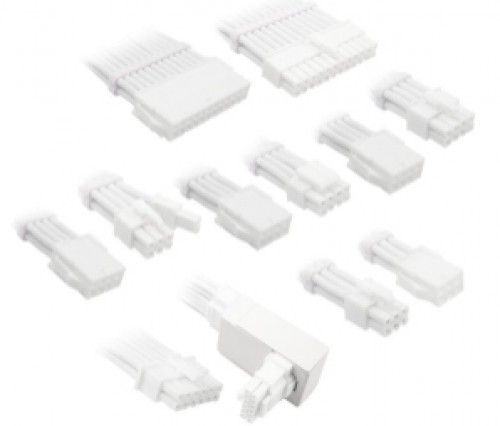 PSU kabeļu pagarinātāji Kolink Core Pro Braided Cable Extension Kit 12V-2x6 Type 1 - White image 3