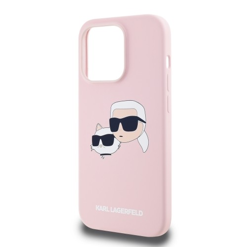 Karl Lagerfeld Liquid Silicone Double Heads MagSafe Case for iPhone 14 Pro Max Pink image 3