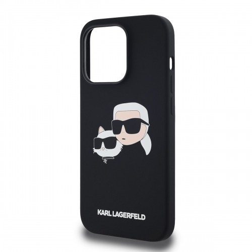 Karl Lagerfeld Liquid Silicone Double Heads MagSafe Case for iPhone 14 Pro Black image 3