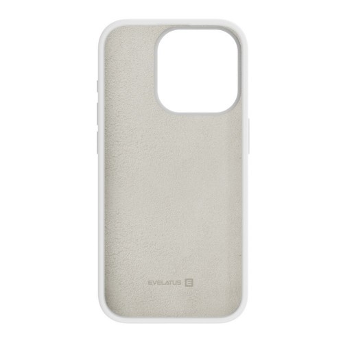Evelatus Premium Mīksta pieskāriena silikona aizmugures maks-apvalks priekš iPhone 15 Pro Balta image 3