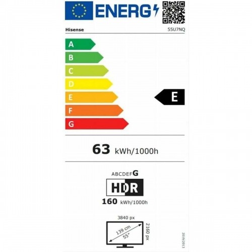 Viedais TV Hisense 55U7NQ 4K Ultra HD 55" LED HDR image 3