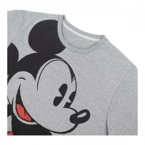 Men’s Short Sleeve T-Shirt Mickey Mouse Grey Dark grey Adults image 3