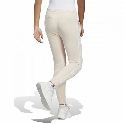 Long Sports Trousers Adidas Essentials 3 Stripes Beige Lady image 3