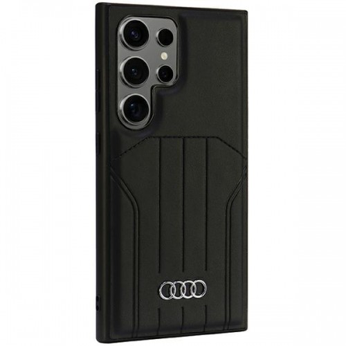 Audi Synthetic Leather MagSafe S24 Ultra S928 czarny|black hardcase AU-TPUPCMS24U-Q5|D1-BK image 3