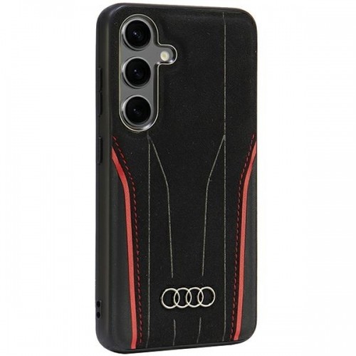 Audi Genuine Leather MagSafe S24 S921 czarno-czerwony|black-red hardcase AU-TPUPCS24-R8|D3-RD image 3