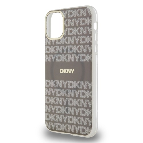DKNY PC|TPU Repeat Pattern Tonal Stripe Magsafe Case for iPhone 11 Beige image 3