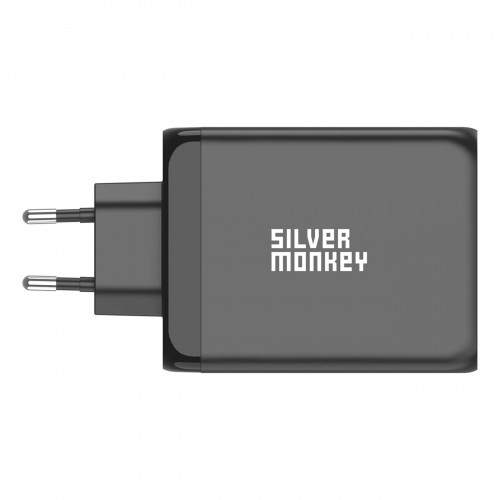 Silver Monkey SMA153 200W GaN Charger 3xUSB-C PD USB-A QC 3.0 - Black image 3