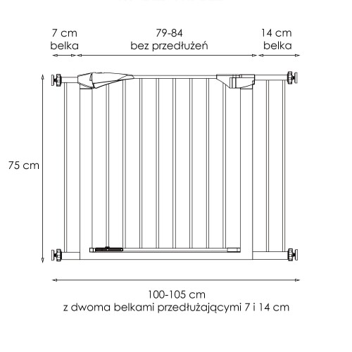 Drošības barjera Springos SG0007AB 100-105cm image 3