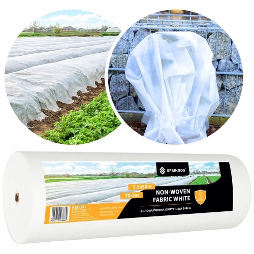 Ziemas agrotekstils Springos AG0001 70g/m2 50x1,1m balts image 3