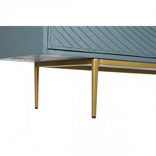 Sideboard DKD Home Decor Golden Metal Turquoise Mango wood (200 x 50 x 76 cm) image 3