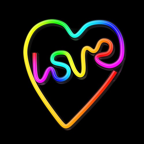 Neon LED RGB LOVE IN HEART FLRN02 + RC Forever Light image 3