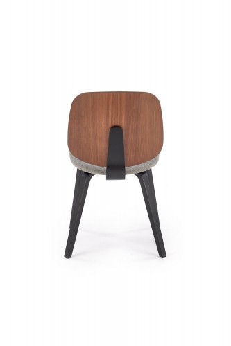 Halmar K563 chair, walnut / grey / black image 3