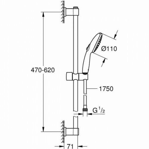 Душевая стойка Grohe Vitalio Start 110 Пластик image 3